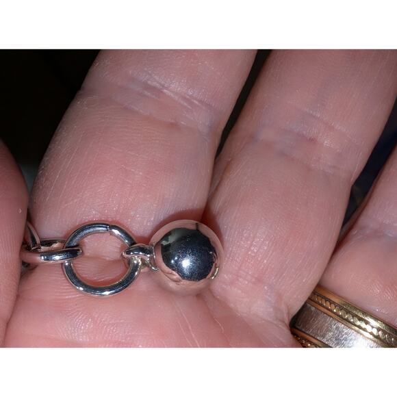 Vintage Silver Tone Rhinestone Chain Link Belt 32"-52" - Picture 3 of 4